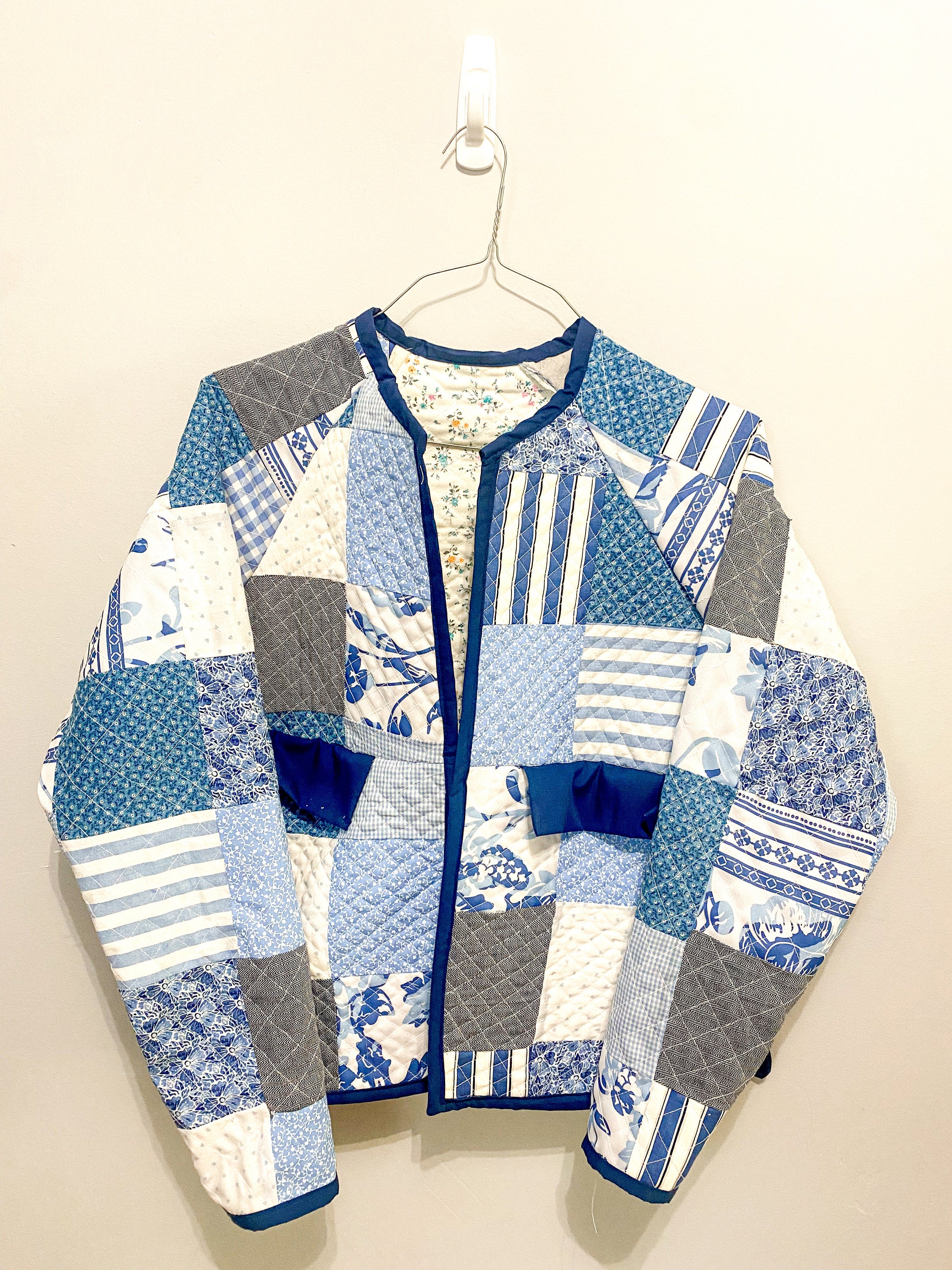 Blue Quilted Jacket, Coastal Grandmas Chic Quilted Jacket Blue Quilted Jacket, Coastal Grandmas Chic Quilted Jacket