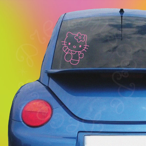 Hello Kitty Car Decal Y2K Vinyl Sticker Etsy