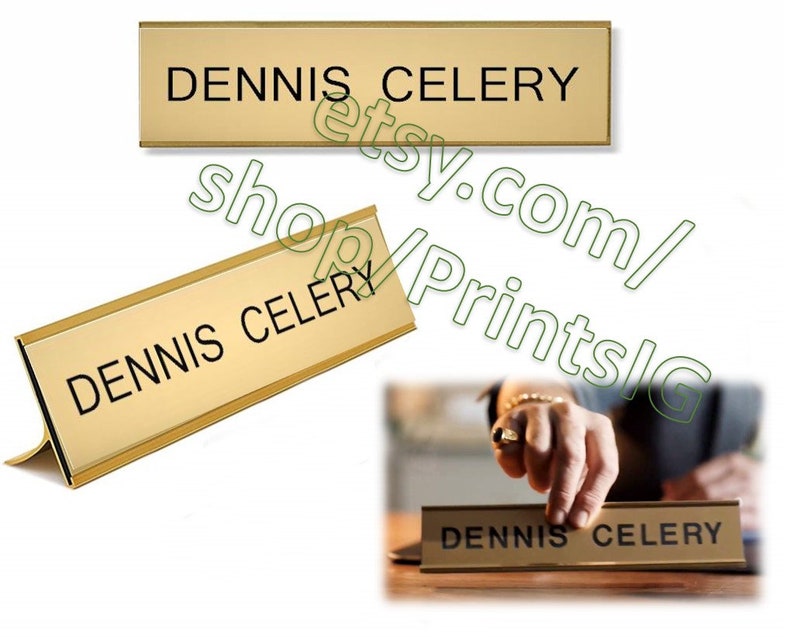 Dennis Celery Engraved Desk Nameplate At T Commercial Etsy