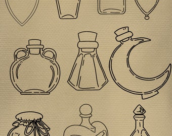 Potion Flasche Procreate Briefmarken - 20 Briefmarken