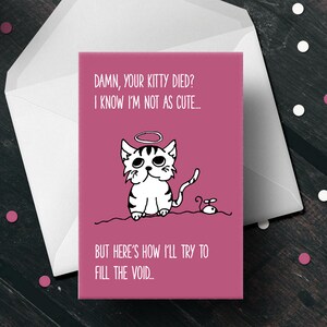 Dood van huisdier - Kat Sympathy Card - Pet Loss Card - Pet Sympathy - Death of Cat Card - Pet Died Away - Cat Died Away - Sympathy Card