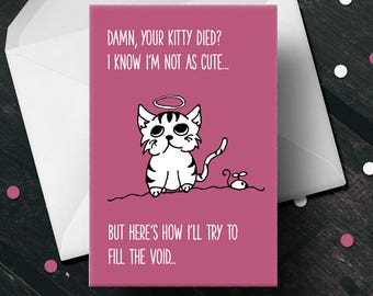 Death of Pet - Cat Sympathy Card - Pet Loss Card - Pet Sympathy - Death of Cat Card - Pet Passed Away - Cat Passed Away - Sympathy Card