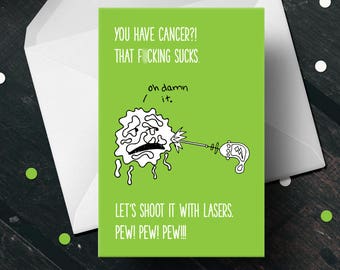 Cancer Card - Here for you Card - Support Card - Compassion Card - Illness Card - Get Well Soon Card - Get Well Card - I Hate Cancer Card