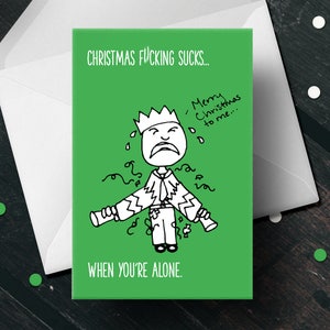 Tarjeta de Navidad sola - Feliz tarjeta de Navidad - Navidad folla chupa tarjeta - Invitación de Navidad - tarjeta de Navidad divertida - Unirse a nosotros para Navidad