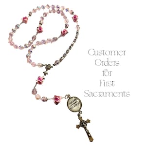 EXAMPLE First Holy Communion, Baptism and more. Custom made rosaries for any occasion