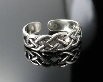 Celtic Knot Toe Ring - Genunine .925 Sterling Silver