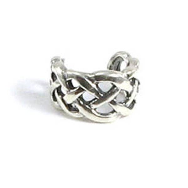 Genuine .925 Sterling Silver Irish Celtic Knot Weave Ear Cuff