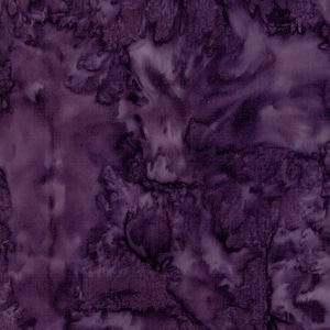Hoffman Zinfandel Bali Dark Purple Watercolor Batik Cotton Quilt Fabric