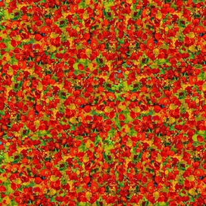 Timeless Treasures Poppy Dreams Tiny Red Poppy Flowers Cotton Quilt Fabric