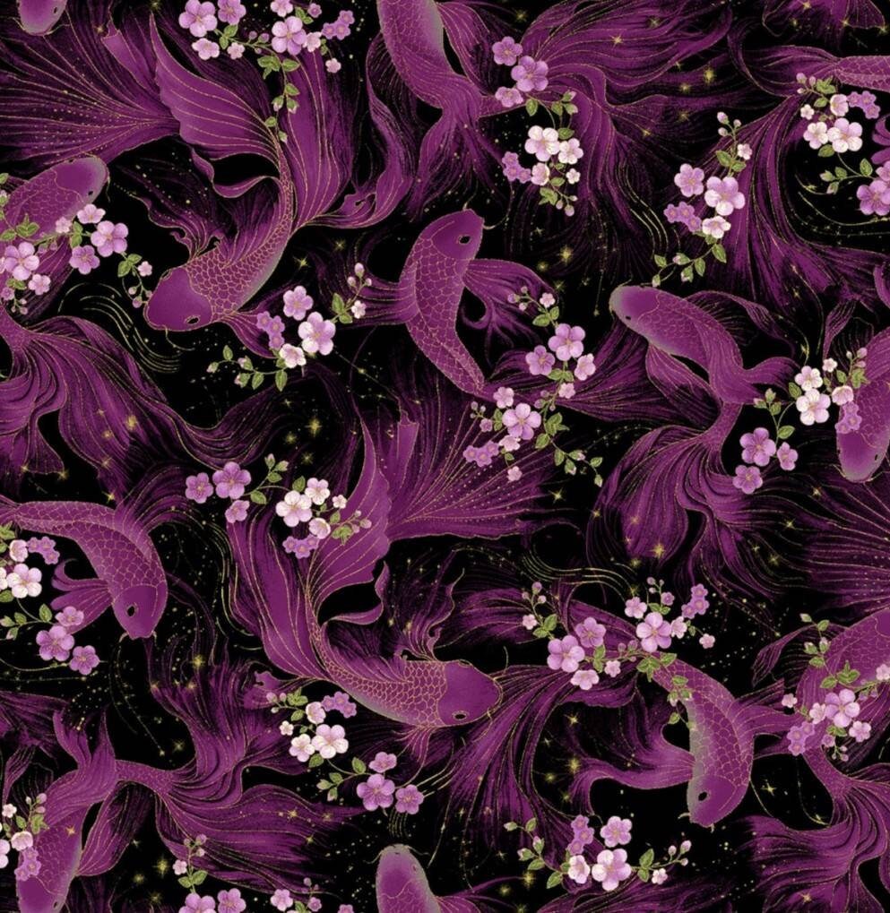 Majestic by Chong A Hwang for Timeless Treasures Purple Asian - Etsy