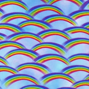 Unicorn Dreams by Henry Glass Rainbow Sky Toss Cotton Quilt Fabric