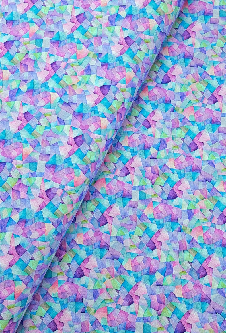 Timeless Treasures Garden Delight Multicolor Broken Shapes Cotton Quilt ...
