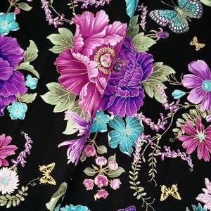 Shizuka by Chong A Hwang for Timeless Treasures Asian Flowers and ...