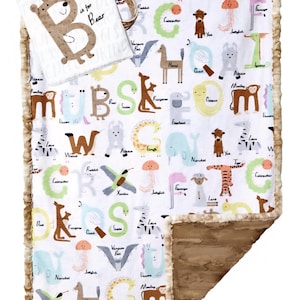 Shannon Fabrics Read To Me ABC Cuddle Quilt and Book Kit with Pattern 28&quot; x 39&quot;