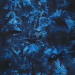May include: Abstract blue and black watercolor painting with swirling patterns.