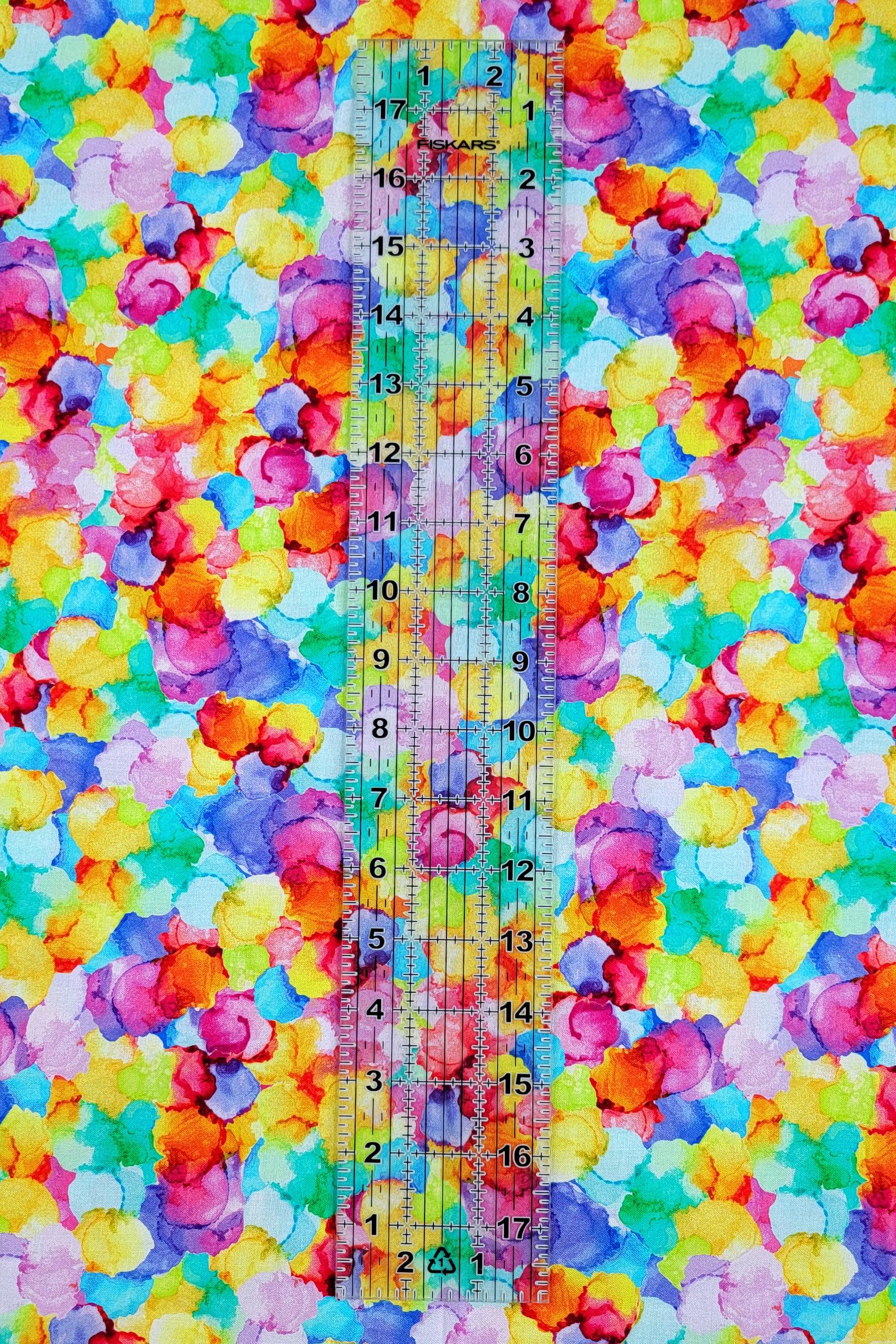 BOLT END 33 INCHES Petal Power by Timeless Treasures Rainbow Flower ...