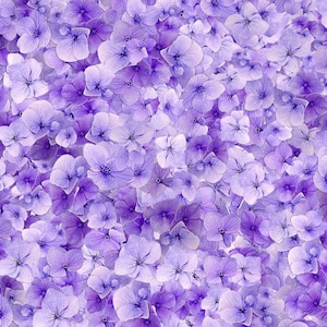 Timeless Treasures Garden Delight Purple Lilac Packed Flowers Cotton Quilt Fabric