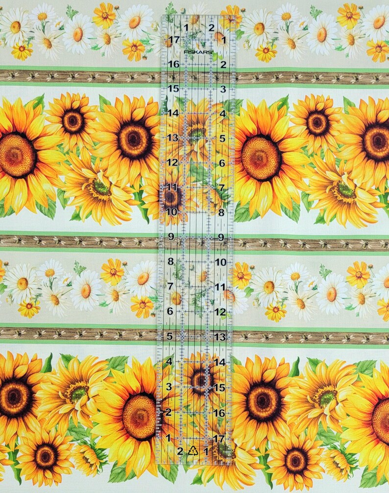 Timeless Treasures You Are My Sunshine Sunflowers and Daisies Border ...