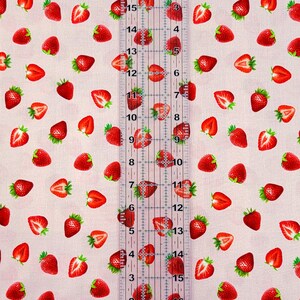 Timeless Treasures Berry Sweet Red Strawberries on Pink Cotton Quilt ...