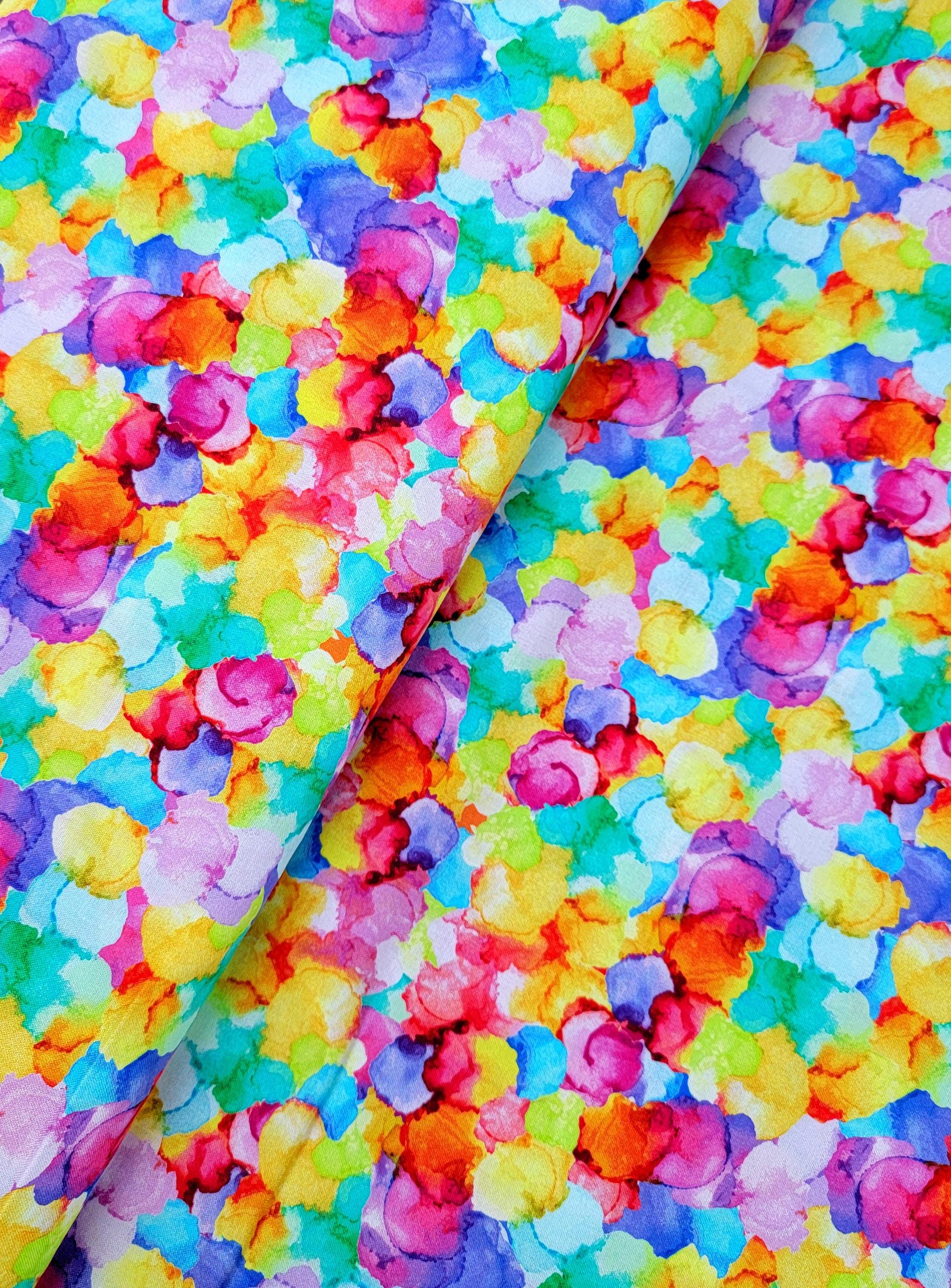 BOLT END 33 INCHES Petal Power by Timeless Treasures Rainbow Flower ...