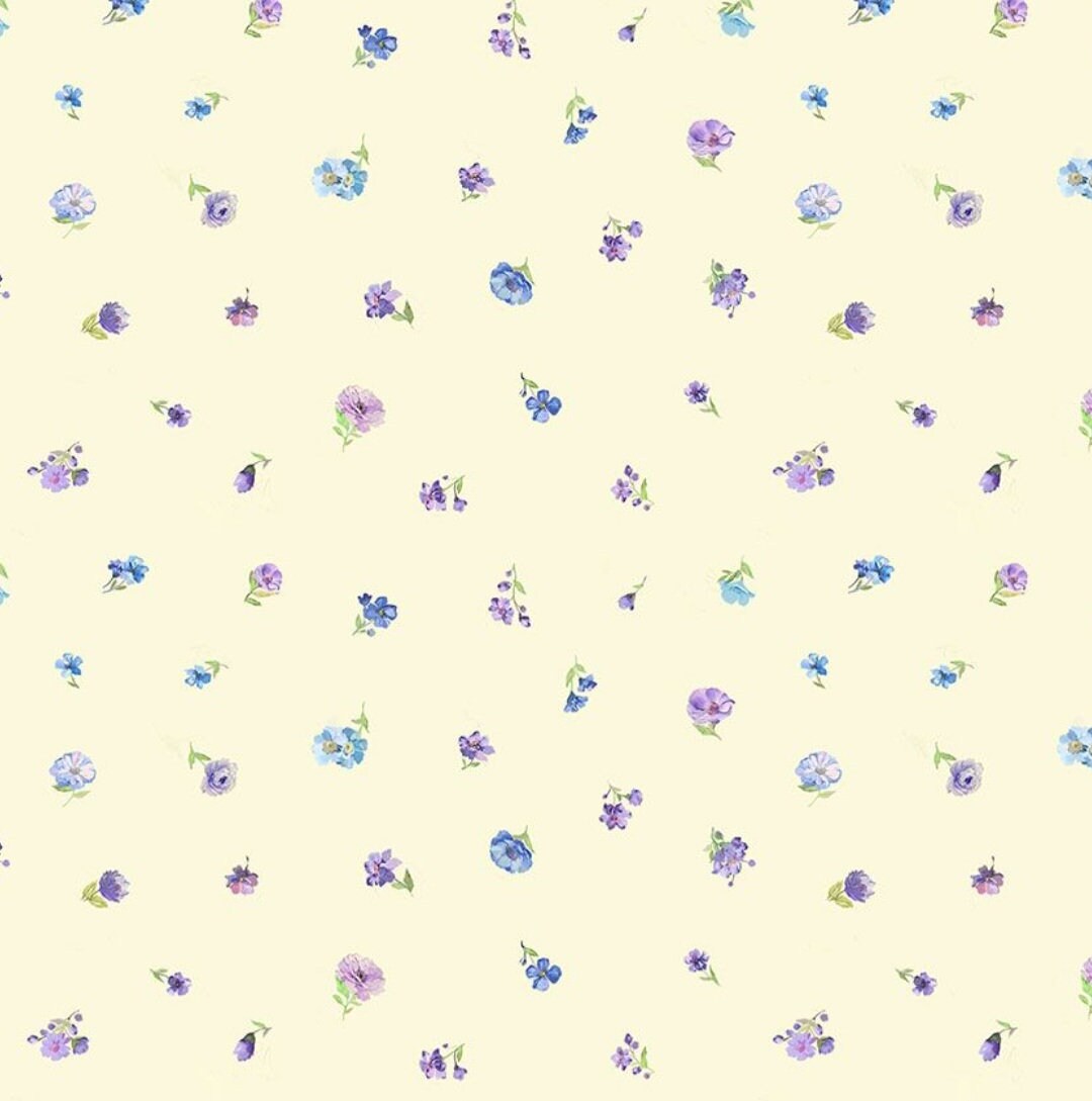 Butterfly Dreams by Timeless Treasures Tiny Blue and Lavender Flowers ...