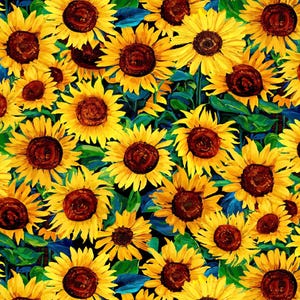 Timeless Treasures Sunflower Symphony Large Sunflowers Cotton Quilt Fabric