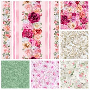 Bellerose by Timeless Treasures Packed Pink and Cream Rose Petals ...