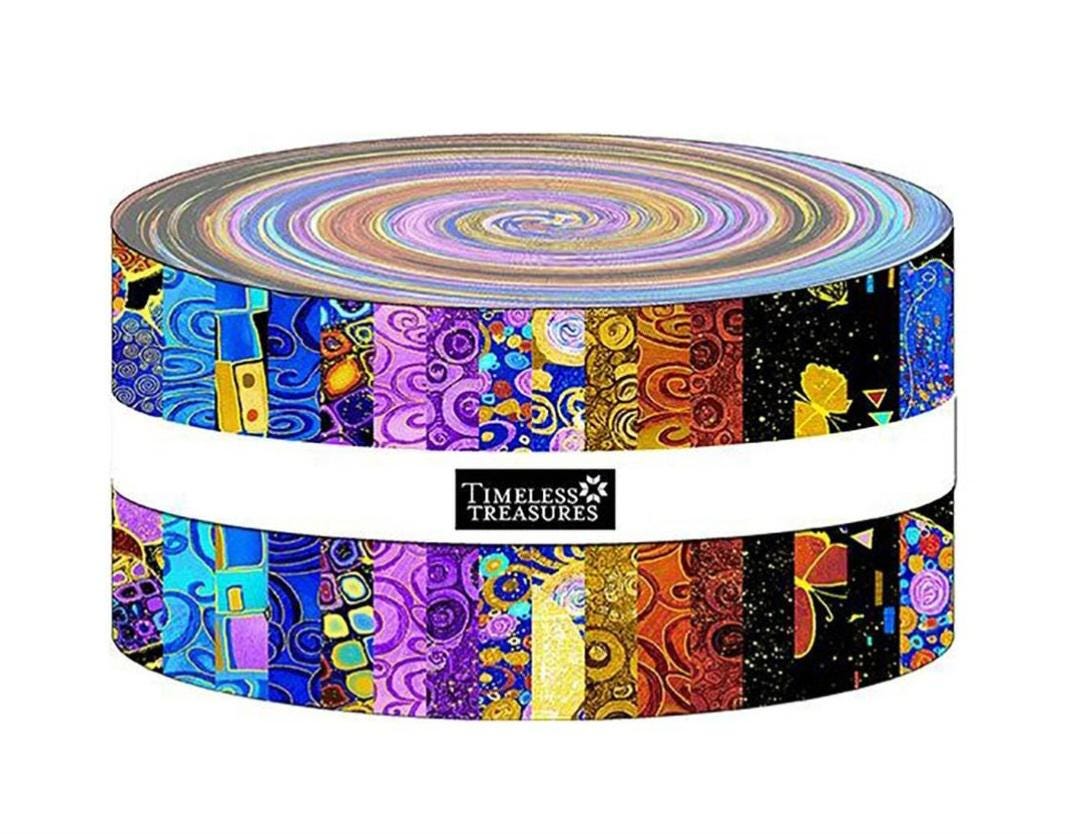 Timeless Treasures Wings of Gold Jelly Roll Bundle Cotton Quilt Fabric ...