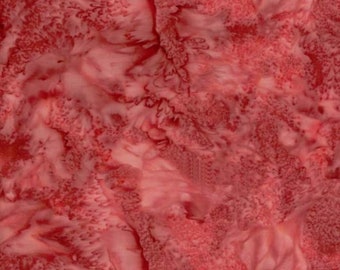 Hoffman Barn Red Bali Watercolor Batik Cotton Quilt Fabric