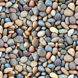 Elizabeth Studio Landscape Medley Gold Tan Pebble Rocks Cotton Quilt Fabric