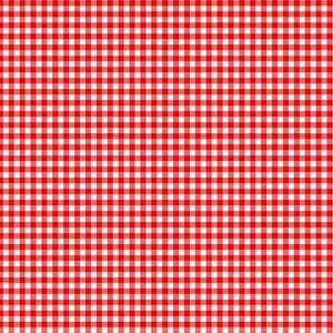 Timeless Treasures Orchard Valley Red and White Gingham Check Cotton Quilt Fabric
