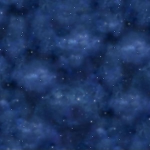 Clothworks Unicorn Magic Cloudy Blue Night Sky Stars Cotton Quilt Fabric