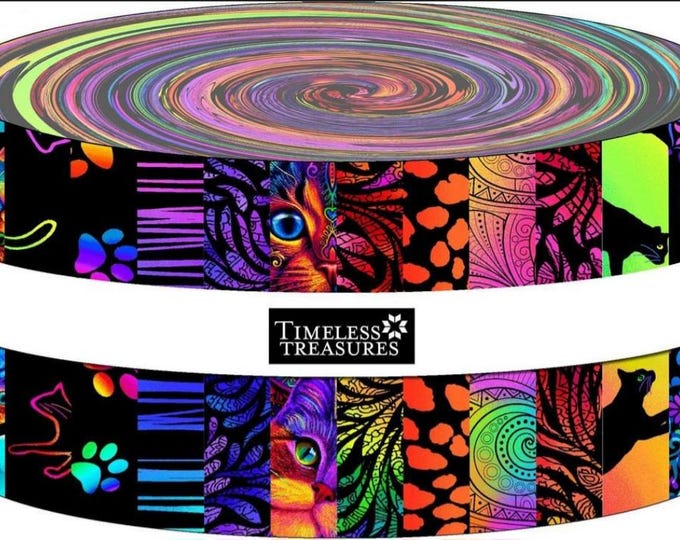 Timeless Treasures Wildcat Jelly Roll Bundle Cotton Quilt Fabric 40, 2 ...