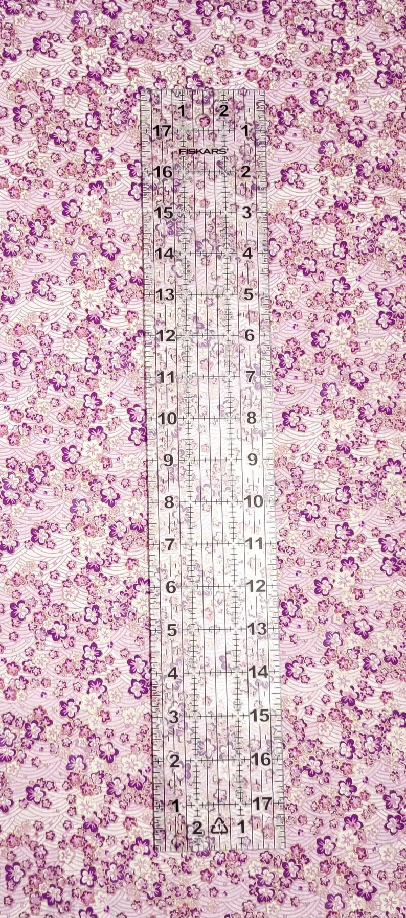 Shizuka by Chong A Hwang for Timeless Treasures Purple Weave Flowers ...