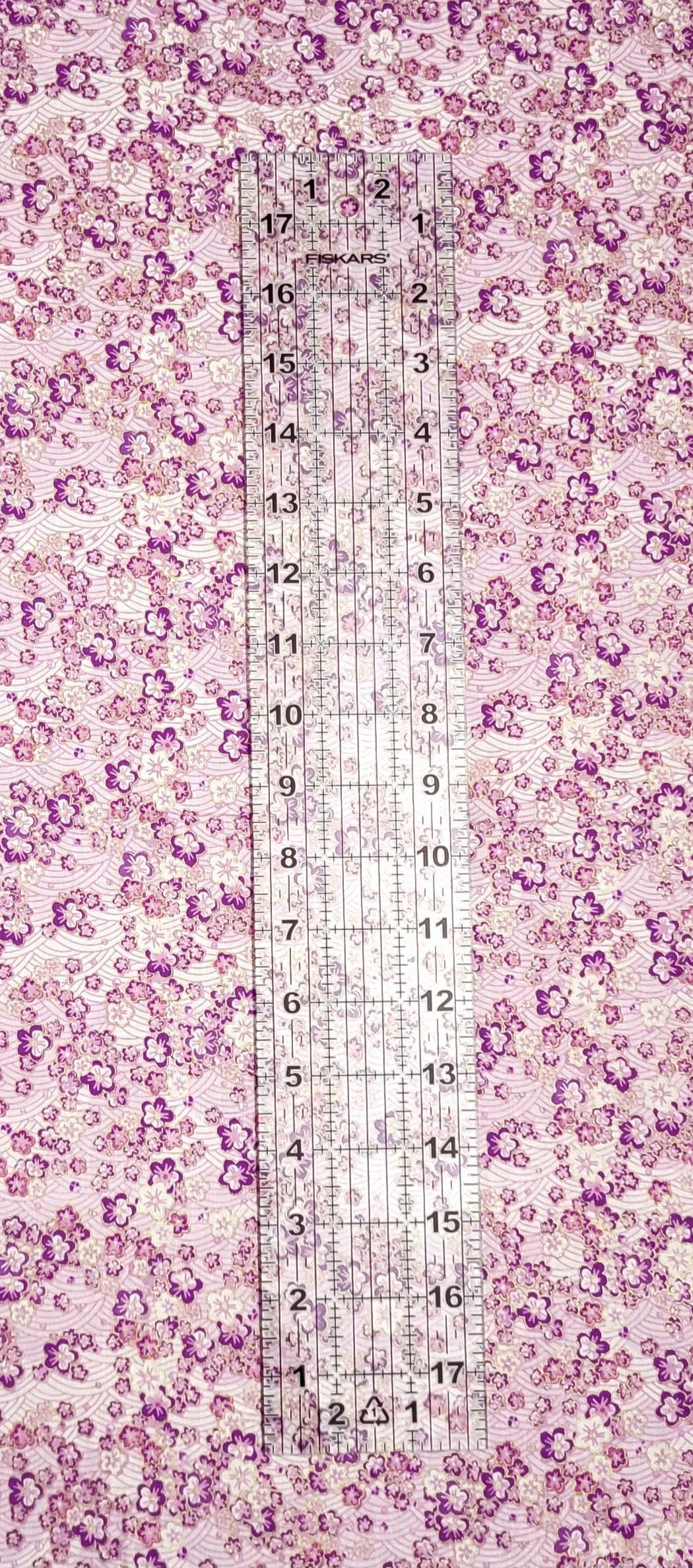 Shizuka by Chong A Hwang for Timeless Treasures Purple Weave Flowers ...