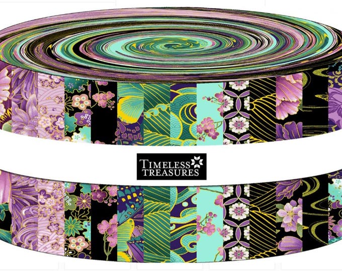 Timeless Treasures Shizuka Jelly Roll Bundle Cotton Quilt Fabric 40, 2 ...