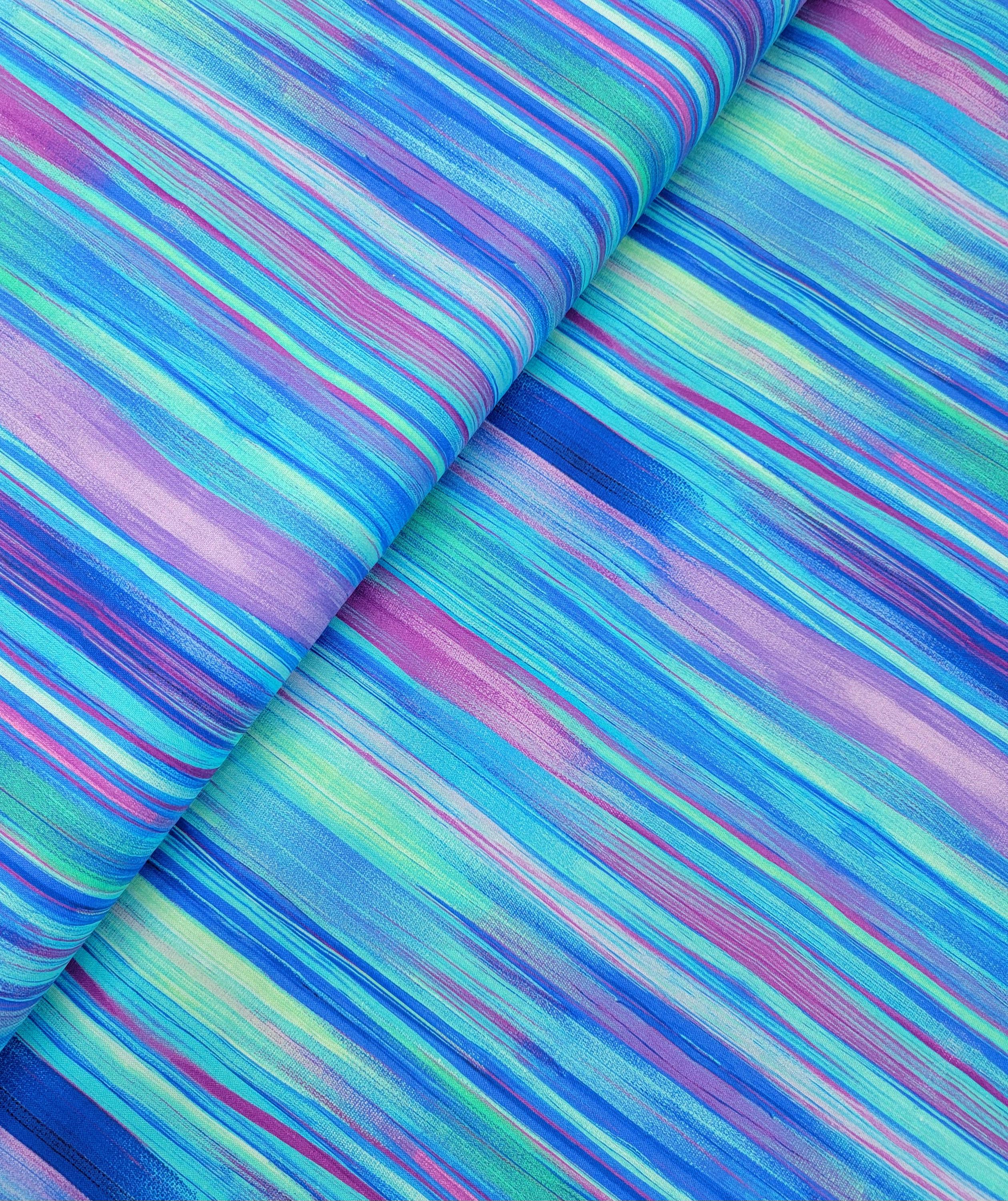Bellagio by Timeless Treasures Blue, Green, and Purple Stripes Cotton ...