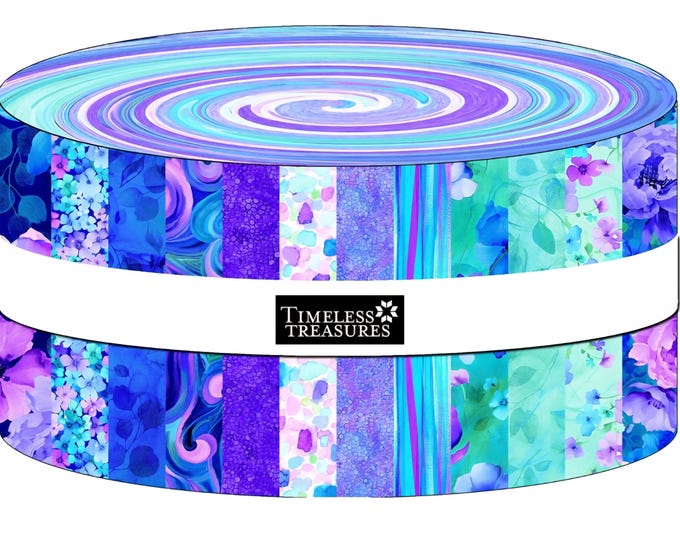 Timeless Treasures Bellagio Jelly Roll Bundle Cotton Quilt Fabric 40, 2 ...