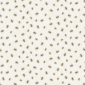 Bee Kind by Timeless Treasures Flying Bees on Cream Cotton Quilt Fabric