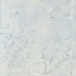 Hoffman Light Gray and White Frost Watercolor Bali Batik Cotton Quilt Fabric