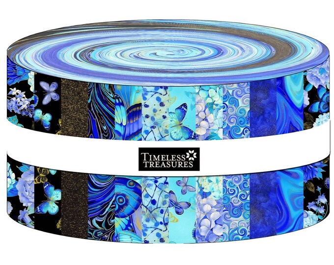 Timeless Treasures Escapade Jelly Roll Bundle Cotton Quilt Fabric 40, 2 ...
