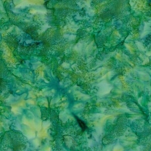 Hoffman Frog Green Watercolor Bali Batik Cotton Quilt Fabric