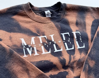 Sudadera de cuello redondo MELEE blanqueada / SSBM / Super Smash Bros