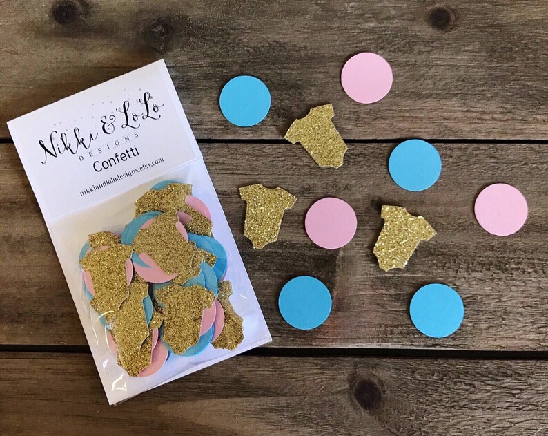 100 pièce Gender Reveal Confetti Gender Reveal Decoration Etsy France