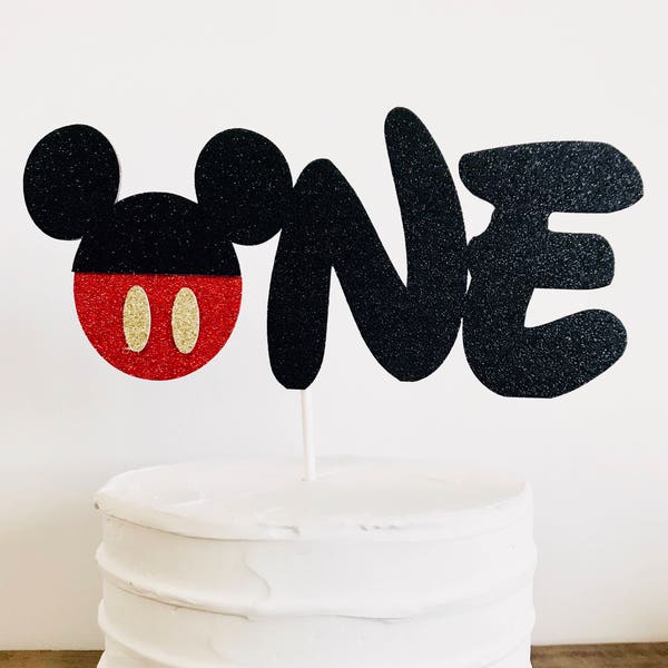 Mickey Mouse First Birthday Cake Topper Svg - Etsy