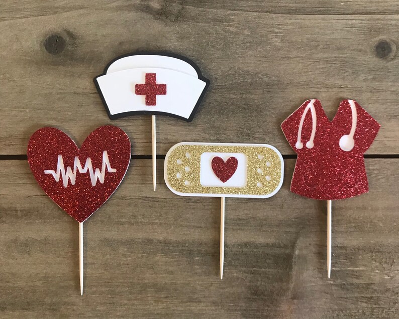 Nurse Cupcake Toppers RN BSN MSN Nurse Graduation Nurse Etsy UK