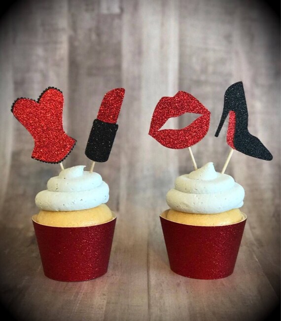 Bachelorette Cupcake Toppers Birthday Cupcake Toppers Etsy