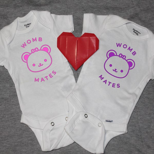 Twin Pregnancy Announcement Onesies®, 2 Onesie Baby Hospital Clothes Bundle