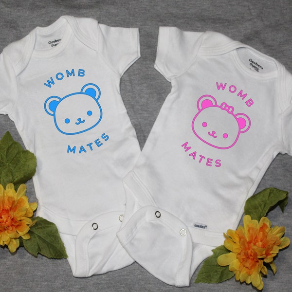 Twin Pregnancy Announcement Onesies®, 2 Onesie Baby Hospital Clothes Bundle