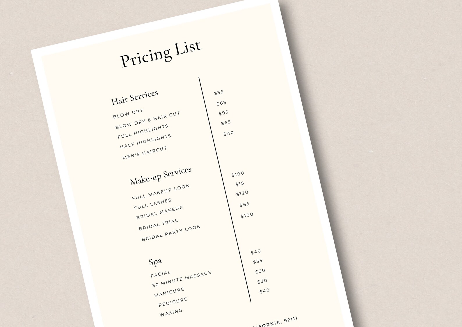  Pricing Template Canva Pricing List Template Canva Template Etsy France